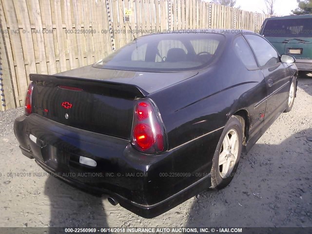 2G1WX15K639177757 - 2003 CHEVROLET MONTE CARLO SS BLACK photo 4