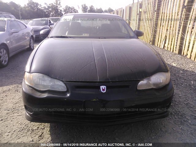 2G1WX15K639177757 - 2003 CHEVROLET MONTE CARLO SS შავი ფოტო 6