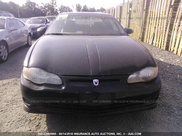 2G1WX15K639177757 - 2003 CHEVROLET MONTE CARLO SS BLACK photo 6