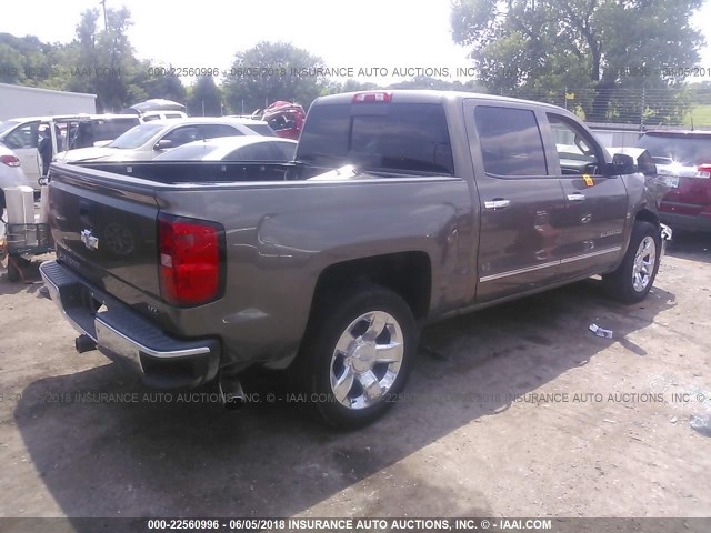 3GCPCSEC5EG137121 - 2014 CHEVROLET SILVERADO C1500 LTZ BROWN photo 4