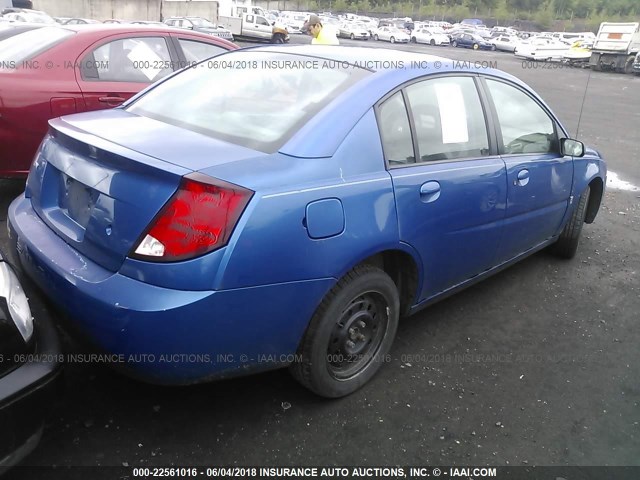 1G8AJ52F04Z193715 - 2004 SATURN ION LEVEL 2 BLUE photo 4