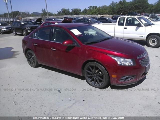 1G1PG5SB4D7167585 - 2013 CHEVROLET CRUZE LTZ MAROON photo 1