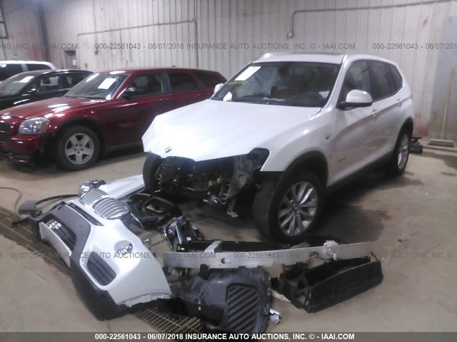 5UXWX9C57F0D57381 - 2015 BMW X3 XDRIVE28I WHITE photo 2