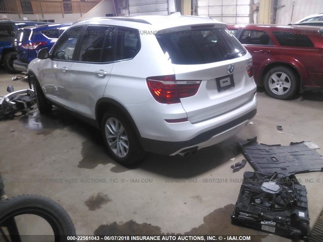 5UXWX9C57F0D57381 - 2015 BMW X3 XDRIVE28I WHITE photo 3