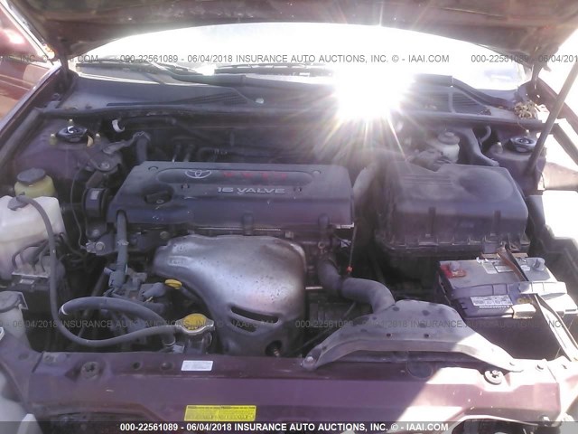 4T1BE30KX5U102169 - 2005 TOYOTA CAMRY LE/XLE/SE 红色 照片 10