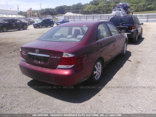4T1BE30KX5U102169 - 2005 TOYOTA CAMRY LE/XLE/SE 红色 照片 4