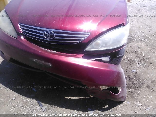 4T1BE30KX5U102169 - 2005 TOYOTA CAMRY LE/XLE/SE 红色 照片 6