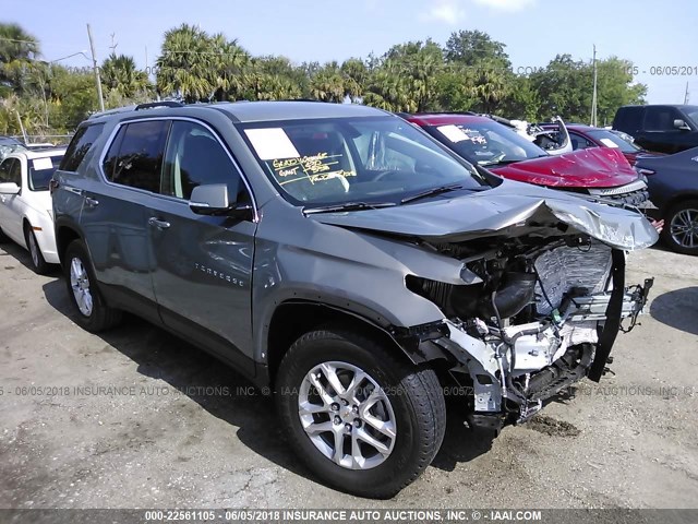 1GNERGKW7JJ246343 - 2018 CHEVROLET TRAVERSE LT GRAY photo 1