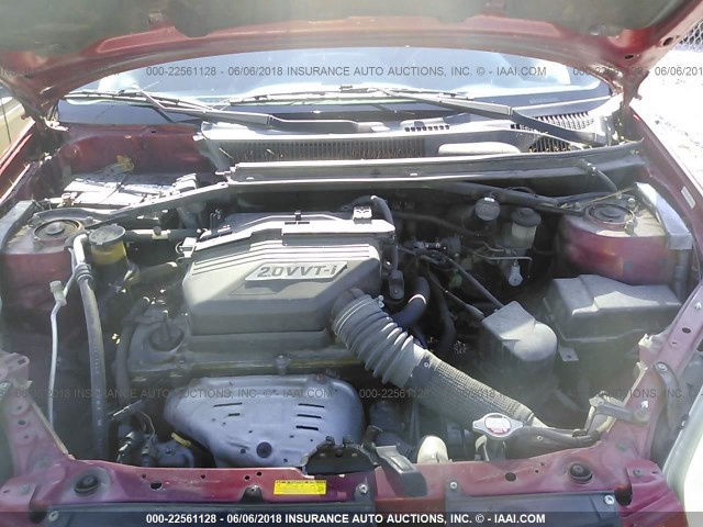 JTEGH20V520080246 - 2002 TOYOTA RAV4 Czerwony zdjęcie 10