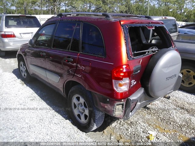 JTEGH20V520080246 - 2002 TOYOTA RAV4 Czerwony zdjęcie 3