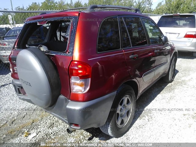JTEGH20V520080246 - 2002 TOYOTA RAV4 Czerwony zdjęcie 4