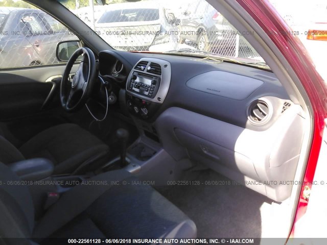 JTEGH20V520080246 - 2002 TOYOTA RAV4 Czerwony zdjęcie 5