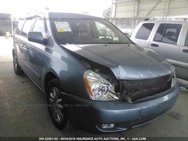 KNDMB233296275392 - 2009 KIA SEDONA EX/LX BLUE photo 1