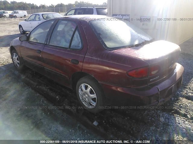 1G1JC524917243798 - 2001 CHEVROLET CAVALIER CNG MAROON photo 3