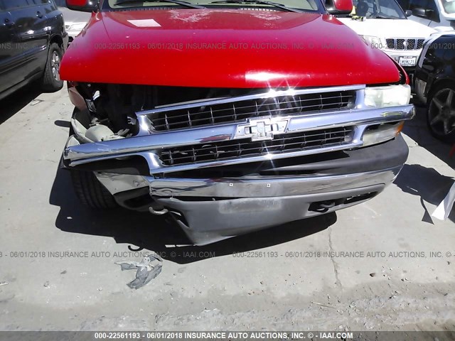 1GNEK13T21J121868 - 2001 CHEVROLET TAHOE K1500 RED photo 6