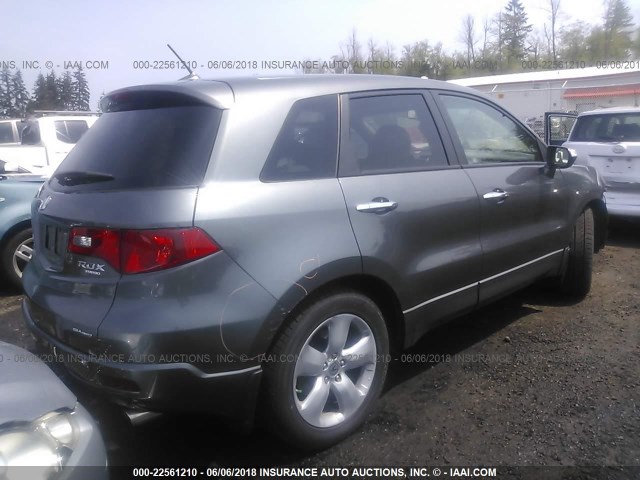 5J8TB182X8A010383 - 2008 ACURA RDX GRAY photo 4