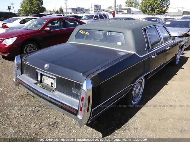 1G6DW54E3MR719668 - 1991 CADILLAC BROUGHAM Dark Blue photo 4