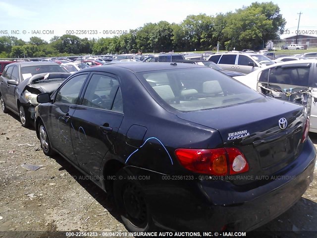 JTDBL40E099044169 - 2009 TOYOTA COROLLA LE/XLE BLACK photo 3