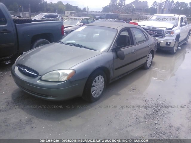 1FAFP52U71A144293 - 2001 FORD TAURUS LX GREEN photo 2