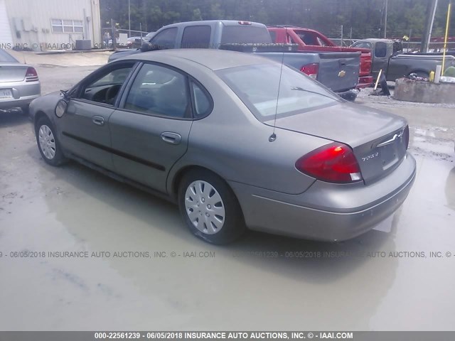 1FAFP52U71A144293 - 2001 FORD TAURUS LX GREEN photo 3