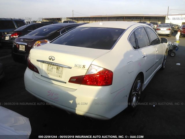 JNKAY01E38M603244 - 2008 INFINITI M35 SPORT WHITE photo 4