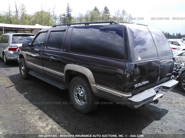 3GKGK26F8TG503960 - 1996 GMC SUBURBAN K2500 MAROON photo 3