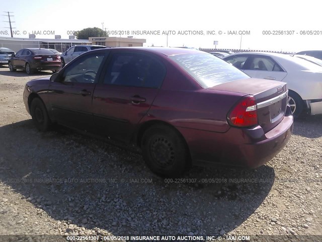 1G1ZS51F26F265194 - 2006 CHEVROLET MALIBU LS MAROON photo 3