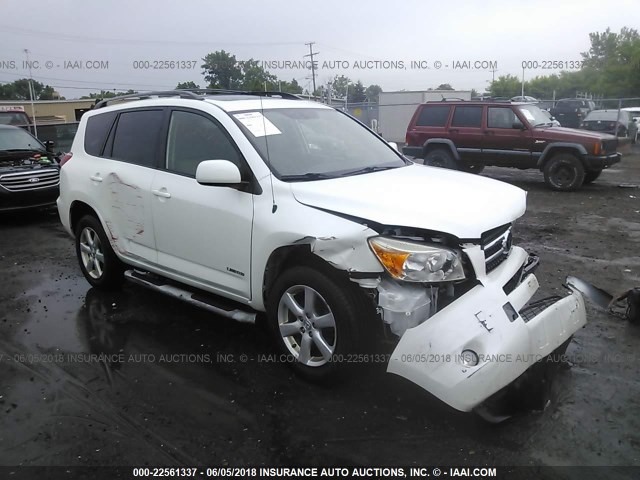 JTMZK31V385022232 - 2008 TOYOTA RAV4 LIMITED WHITE photo 1