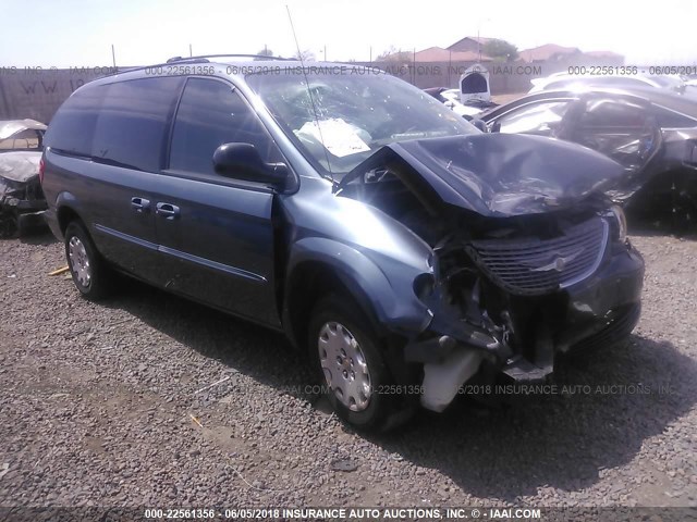 2C4GP44312R579885 - 2002 CHRYSLER TOWN & COUNTRY LX Dark Blue photo 1