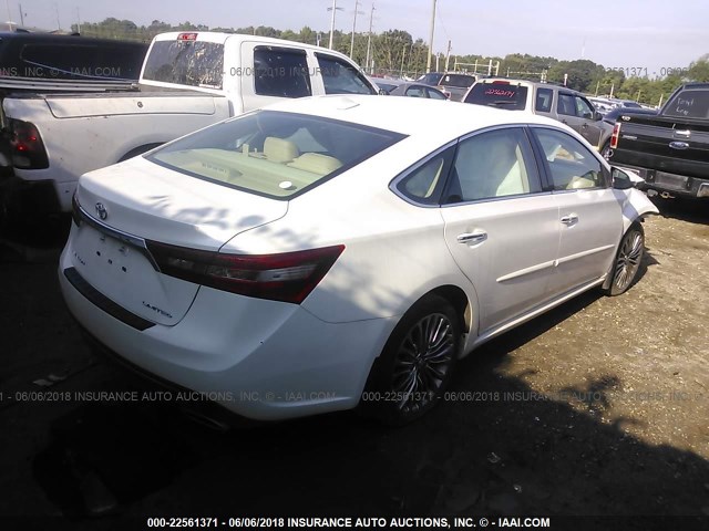 4T1BK1EB8GU234761 - 2016 TOYOTA AVALON XLE PLUS/PREMIUM/TOUR/LTD WHITE photo 4