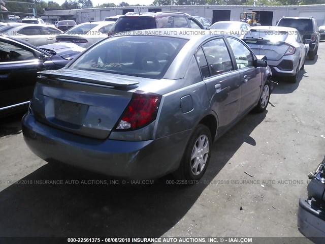 1G8AJ52F14Z145740 - 2004 SATURN ION LEVEL 2 GRAY photo 4