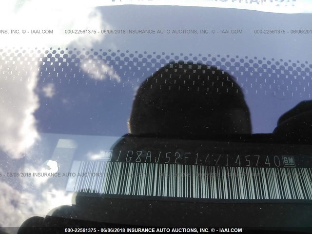 1G8AJ52F14Z145740 - 2004 SATURN ION LEVEL 2 GRAY photo 9