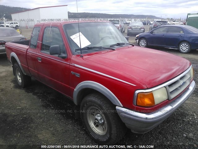 1FTCR15X6TPA25060 - 1996 FORD RANGER SUPER CAB RED photo 1