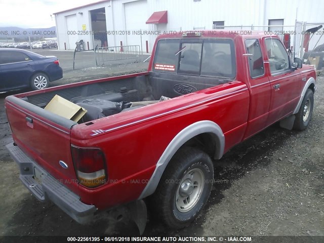 1FTCR15X6TPA25060 - 1996 FORD RANGER SUPER CAB RED photo 4