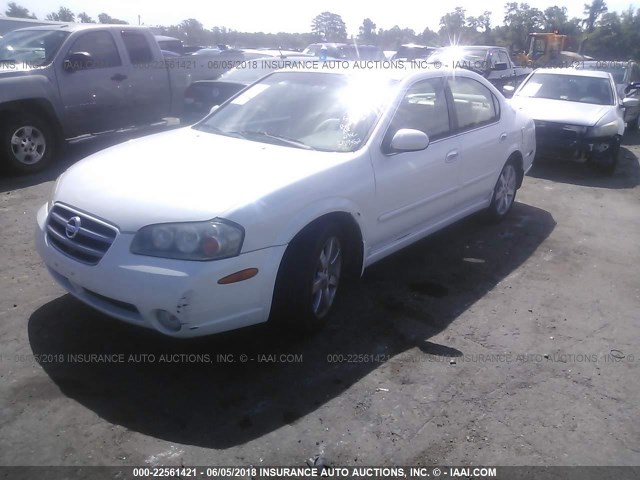 JN1DA31A62T311752 - 2002 NISSAN MAXIMA GLE/SE WHITE photo 2