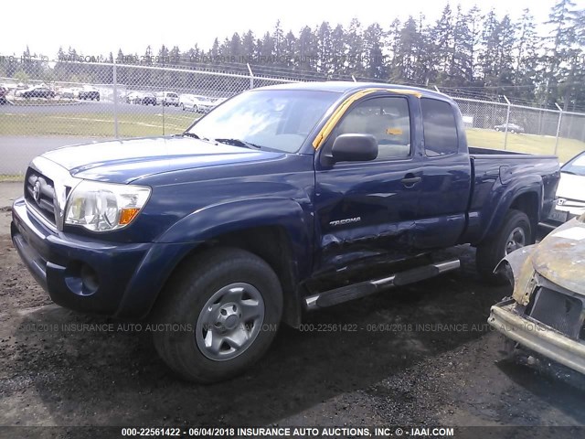 5TEUX42N05Z086320 - 2005 TOYOTA TACOMA ACCESS CAB Көк фото 2