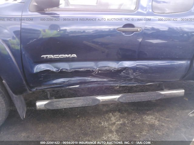 5TEUX42N05Z086320 - 2005 TOYOTA TACOMA ACCESS CAB Көк фото 6