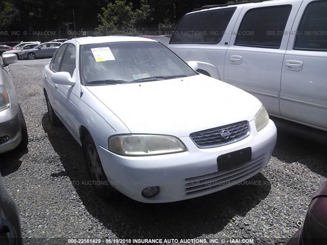 3N1CB51D02L645357 - 2002 NISSAN SENTRA XE/GXE WHITE photo 1