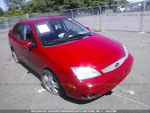 1FAHP38Z26W100518 - 2006 FORD FOCUS ZX4 ST RED photo 1