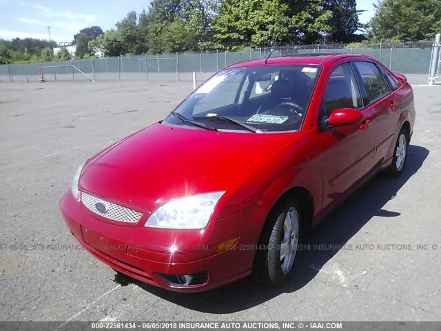 1FAHP38Z26W100518 - 2006 FORD FOCUS ZX4 ST RED photo 2