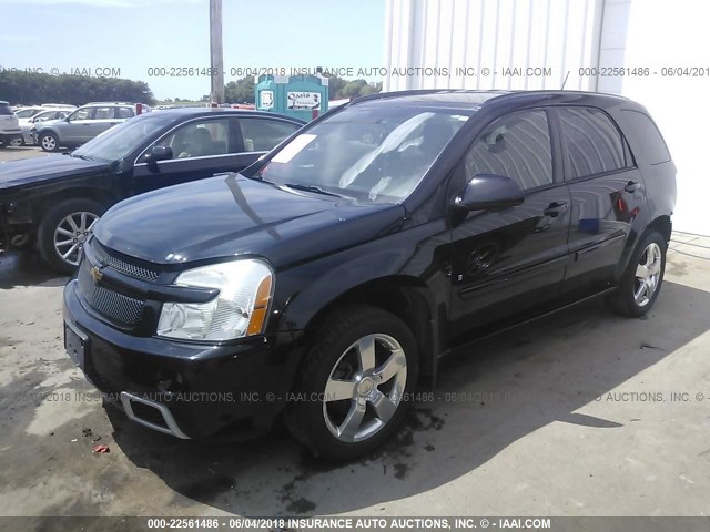 2CNDL037286300218 - 2008 CHEVROLET EQUINOX SPORT BLACK photo 2