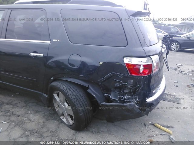 1GKEV33738J303561 - 2008 GMC ACADIA SLT-2 BLACK photo 6