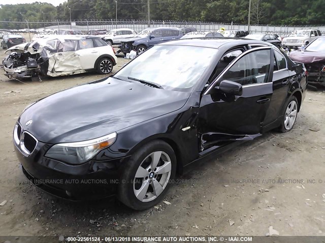 WBANF33596CS34364 - 2006 BMW 525 XI BLACK photo 2
