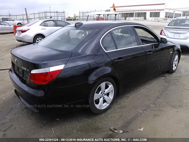 WBANF33596CS34364 - 2006 BMW 525 XI BLACK photo 4