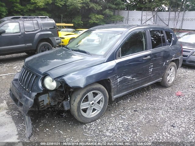 1J8FF47W57D596499 - 2007 JEEP COMPASS GRAY photo 2