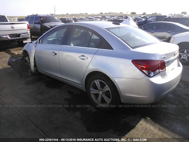 1G1PE5SB4F7158989 - 2015 CHEVROLET CRUZE LT SILVER photo 3