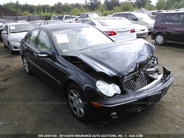 WDBRF81JX5F696218 - 2005 MERCEDES-BENZ C 240 4MATIC BLACK photo 1