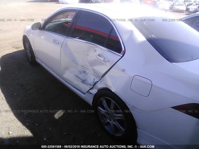 JH4CL96865C028816 - 2005 ACURA TSX WHITE photo 6