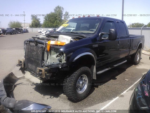 1FTSW31F41EA69791 - 2001 FORD F350 SRW SUPER DUTY Navy photo 2