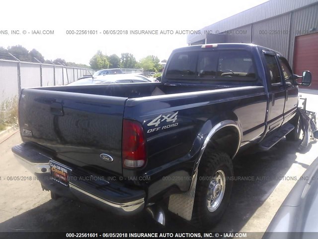 1FTSW31F41EA69791 - 2001 FORD F350 SRW SUPER DUTY Navy photo 4